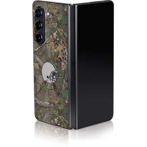 NFL Cleveland Browns Realtree Xtra Green Camo Galaxy Z Fold5 5G Skin